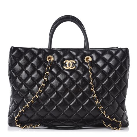 large chanel tote|chanel classic shopping tote.